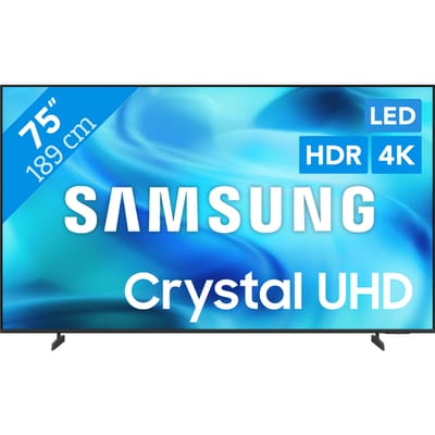 Samsung UE75U8070H - Televisie - 75 inch - 4K Ultra HD - Wifi - HDR-ondersteuning - Tizen - Smart TV - Crystal Processor - Benelux model