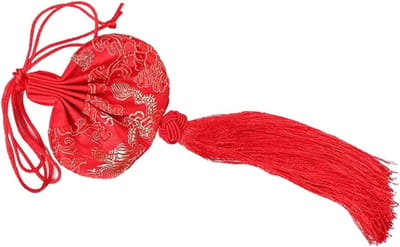 Versierde Sieraden Buidel - Chinese Decoratie - Kleine Spullen Opbergen - Traditioneel Ontwerp - 1 Stuk - Rood