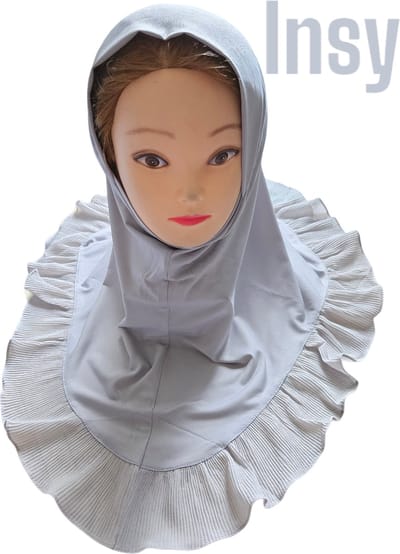 Hoofddoek, Grijse hijab, hoofddeksels, instant hijab, sjaal, scarf.