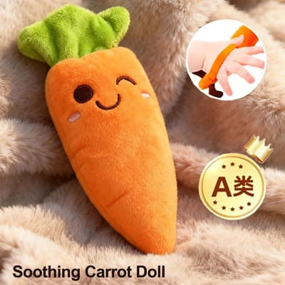 Baby Slaapcomfort Pluche Handpop - Een Kalmerend Speeltje Om De Baby's Stemming Te Verbeteren & Comfort Te Bieden Kerst Verjaardag Cadeaus 13cm orange
