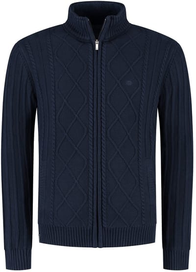 Fellows United Cardigan with sherpa lining Navy (52.1123 - 110)
