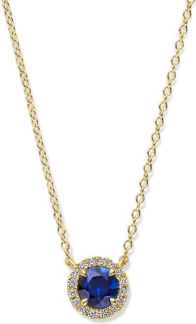 Collier Saffier En Diamant 0.05ct H Si 41 - 43 - 45 Cm