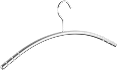 SOTECH Design Kledinghanger RVS SS201 met Antislipringen (Haak 360 graden draaibaar, Massieve ronde buis Ø 12 mm x 433 mm, Geborsteld) Blousehanger voor garderobekasten en garderobes