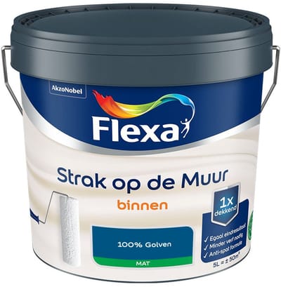 Flexa - Strak Op De Muur Binnen Mat - 100% Golven - Mengverf - 5 L