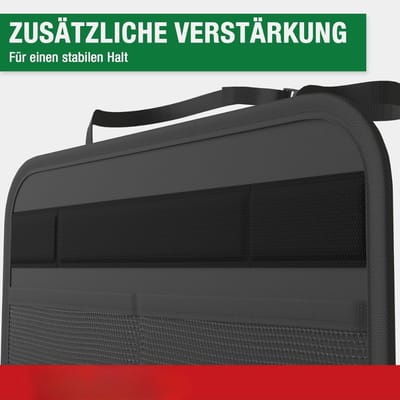 Famanu - Kick-mat autostoelbescherming met netvakken, vuilafstotend en waterdicht