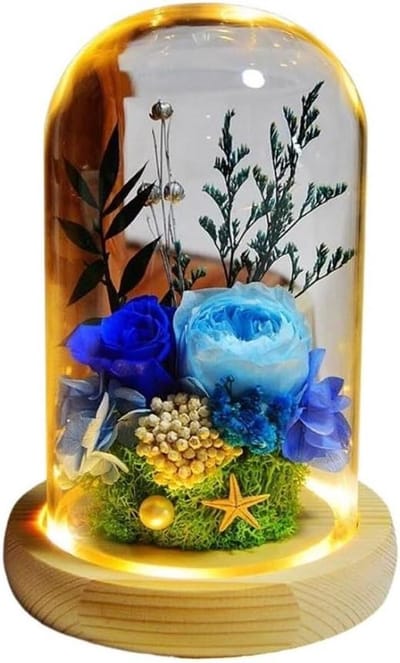 Eeuwige Bloemen - Gedroogd Boeket - Woonkamer Decoratie - Antislip Basis - 11 x 17cm - Meerdere Kleuren