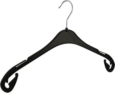 De Kledinghanger Gigant - Kledinghanger - Volwassenen - T47R - 20 Stuks - Anti-slip - Blousehanger - Shirthanger - Kunststof - Zwart - Rokinkepingen - 47 cm - Kleerhanger - T-Serie (T47R_00/20)