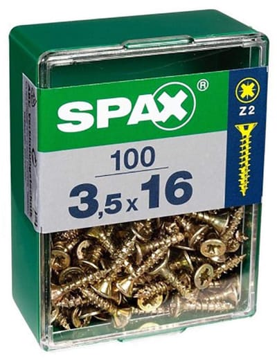Spax Universele Schroef Yellox Verzonken Kop Pozi - 2x10mm - 150 Stuks
