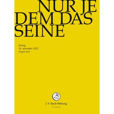 Chor & Orchester Der J.S. Bach-Stiftung, Rudolf Lutz - J.S. Bach: Nur Jedem Das Seine Bwv163 (DVD)