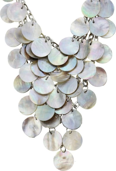 Behave - Zilverkleur ketting met schelpen hanger - Boho zomerstijl