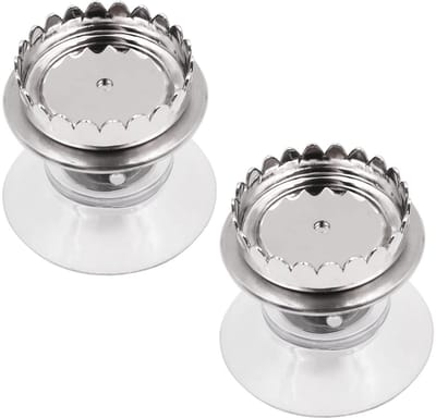 Vt products - Magnetisch Zeepbakje - Set van 2 - Roestvrij Staal - Wandmontage - Hygiënisch en Sterke Zuigkracht - Voor Badkamer en Keuken