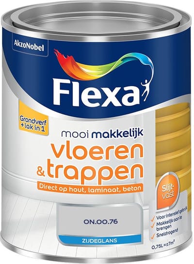 Flexa - Mooi Makkelijk Vloeren & Trappen Zijdeglans - On.00.76 - Mengverf - 750 Ml