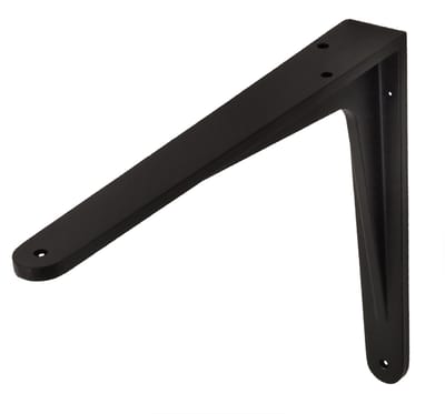 Wovar Plankdrager Zwart Aluminium 24 x 19 cm | Per Stuk