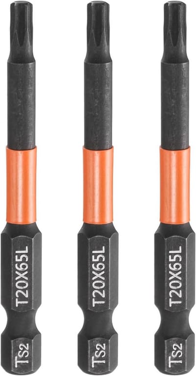 Torx Bitset - Schroefbit Set - Schroeven Draaien - S2 Staal Fosfaatcoating - 65 mm - Zwart