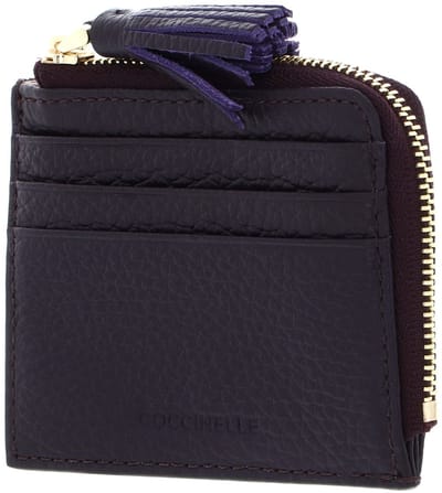 COCCINELLE Leren kaarthoes Tassel Credit Card Holder Prune donkerpaars