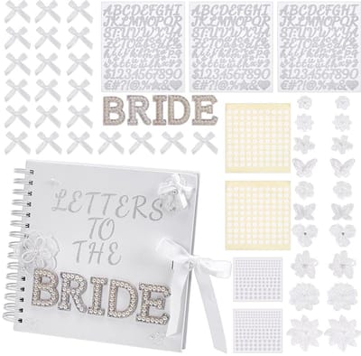 Dailygoods- Geheugenboek Bruiloft 20,5 x 22 cm - Plakboek - Scrapbook - Fotoalbum - Stickers - Accessoires voor Bruids Douche