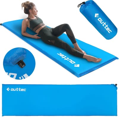 Outtec® Zelfopblazend Luchtmatras, Luchtbed, Slaapmat - 180x53 cm - Ultralicht, Waterdicht Opblaasbaar Matras, Luchtbed voor Camping, Outdoor
