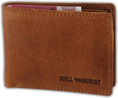 Hillburry V88806 Compacte Leren Heren Portemonnee - Billfold - Bruin