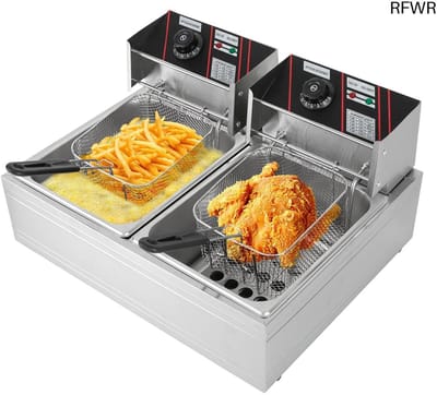 Dubbele Frituurpan - Dubbele Friteuse - Frietpan - gebruiksgemak