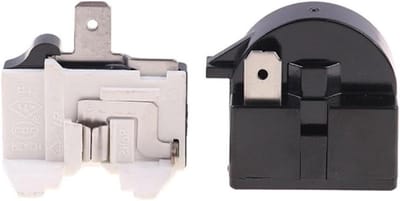 Startrelais Koelkast - Condensor Motor - Reparatie Apparaten - Dubbele Beveiliging - 2 Stuks - Zwart