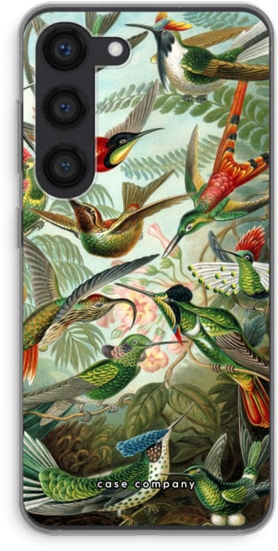 Case Company® - Hoesje geschikt voor Samsung Galaxy S23 hoesje - Haeckel Trochilidae - Soft Cover Telefoonhoesje - Bescherming aan alle Kanten en Schermrand