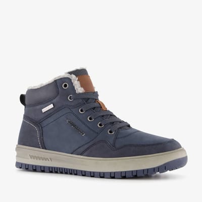 Blue Box gevoerde heren veterboots donkerblauw - Maat 42 - Uitneembare zool