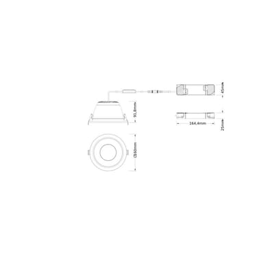 Ledvance LED Downlight Comfort Opaal Aluminium 18W/15W/12W 2160lm/1800lm/1440lm 95D - 930-940 CCT | Zaagmaat 200mm - IP44 - Beste Kleurweergave - Dali Dimbaar