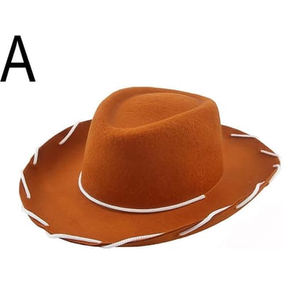 Kinderen Bruin Rood Vilt Woody Cowboyhoed Verstelbare Pasvorm Western Grote Rand Cowboy Hoge Kwaliteit Duurzame Constructie Praktisch Dagelijks Gebruik bruin
