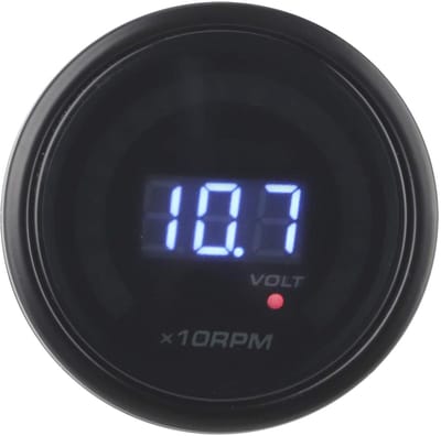 Digitale Auto Toerenteller - RPM Meter - Motorprestaties Monitoren - Waarschuwing bij 5000 RPM - 2 Inch Display - Zwart