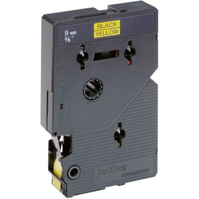 Brother TC-691 Labeltape Kunststof Tapekleur: Geel Tekstkleur: Zwart 9 mm 7.7 m