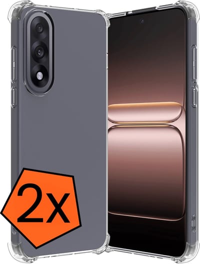 Hoes - 2 Stuks - Geschikt voor OnePlus Nord 5 - Sterk & Shockproof - Siliconen Case - Back Cover - Telefoon Hoesje Shock Proof - Transparant