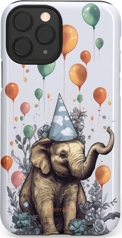 Casetastic Hoesje Geschikt voor Apple iPhone 11 Pro - Stijlvolle Beschermende Duo-layer Case - Olifant Verjaardag