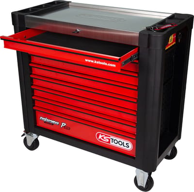 KS Tools 873.3008 Werkplaatswagen Plaatstaal Kleur (specifiek): Zwart, Rood