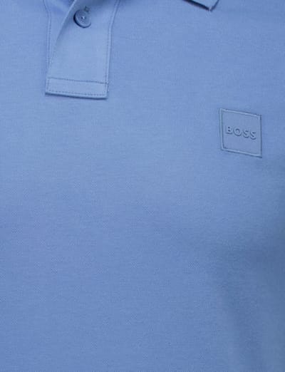 Boss Orange polo Passenger middenblauw effen