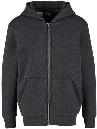 Urban Classics - Fluffy Vest Met Capuchon Kinderen - Kids 110/116 - Grijs