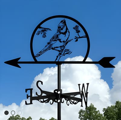 Metalen Windspinner met Dierenmotief - Smeedijzeren Tuin Decoratie voor Buiten - Ornament voor Daktuinen & Binnenplaatsen-Ekster-Belle‘s product-Belle's product