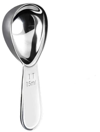 Koffiedoseerlepel - Koffieschep - RVS - Zilver - 9.6*4.2cm - Herbruikbare - Koffielepels - Voor gemalen koffie, bonen, losse thee - Thee Scoop Eetlepel - Koffiemaatlepel - Portioneerder voor koffiedik