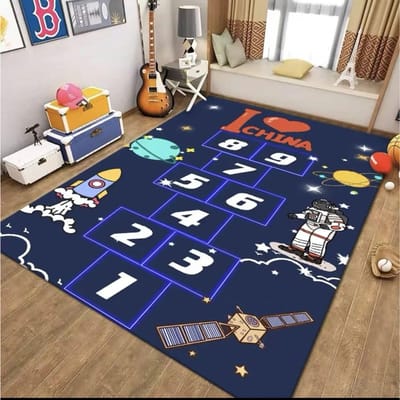 Tapis de jeu pour enfants Tapis de sol de jeu pour maternelle Antidérapant Dessin animé Trafic Parking Marelle Tapis d'apprentissage 100*160cm
