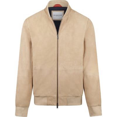 McGregor Suede Bomber Jacket Sand Size: M | Bomber Jackets Outlet | Heren | Beige