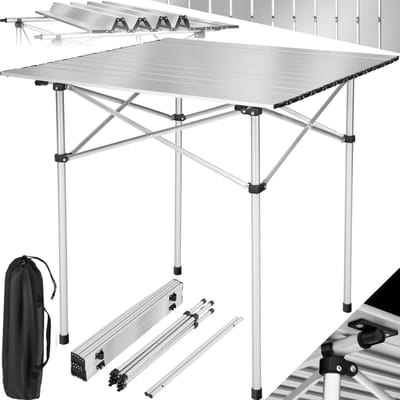 tectake® Campingtafel opvouwbaar - Draagbare kampeertafel - Vouwtafel buiten - Inklapbare tafel - Weerbestendig - Div. afmetingen - 70x70x70cm