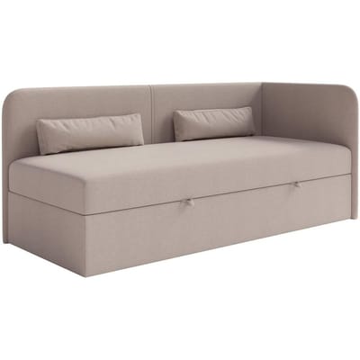 Jeugdbed Cambrils chenille rechts 90 x 200 cm met opbergruimte | NADUVI Collection
