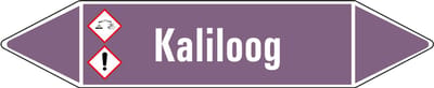 Kaliloog leidingmarkering op vel - basen 126 x 26 mm - 5 per vel