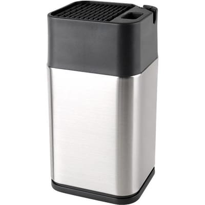 XITUO Multifun porte-couteau debout en acier inoxydable pour 1 à 10 pièces couteau de cuisine avec bord d'affûtage et bloc de douilles de ciseaux gray