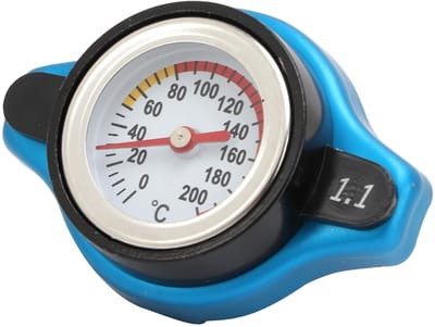 Dailygoods- Radiatordop met Temperatuurmeter - Hogedruk Radiatordop - Lekvrij - ABS/Aluminium - Universeel voor Auto/Motorfiets - Nauwkeurige Temperatuurmeting tot 200°C - Koelvloeistofdop