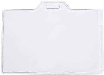 ID-kaarthouder - Badgehouder Pouch - Evenementen en Dagelijks Gebruik - Dubbelzijdig Transparant - 9.5 x 6 cm - Transparant
