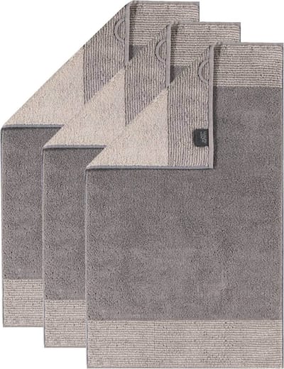 Cawoe Gastendoekje Luxury Home Two-Tone Een maat, 30x50 Set van 3
