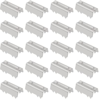 Dailygoods- Distributieriem Klemmen 100 Stuks - Roestvrij Staal - Compatibel met GT2 - Afmetingen 6,6mm x 19,5mm - Duurzaam - Slijtvast - Riemklemmen