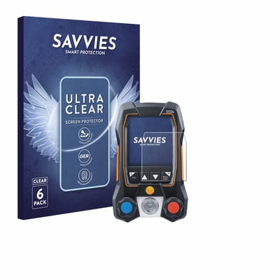 Savvies - Screenprotector voor Testo 550s - Folie Beschermfolie transparant 6 Stuks