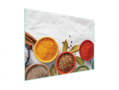 TMK ArtDeko - Beschermplaat Glas 70x52 - Voor Diverse Kookplaten - Met Smaakvol Design - Veilige Montage