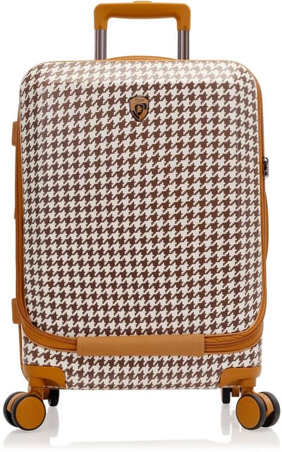 Heys EZ Fashion 4 wielen Cabinewagen S 53 cm met uitbreidingsplooi - Harde bagage - TSA slot - brown houndstooth